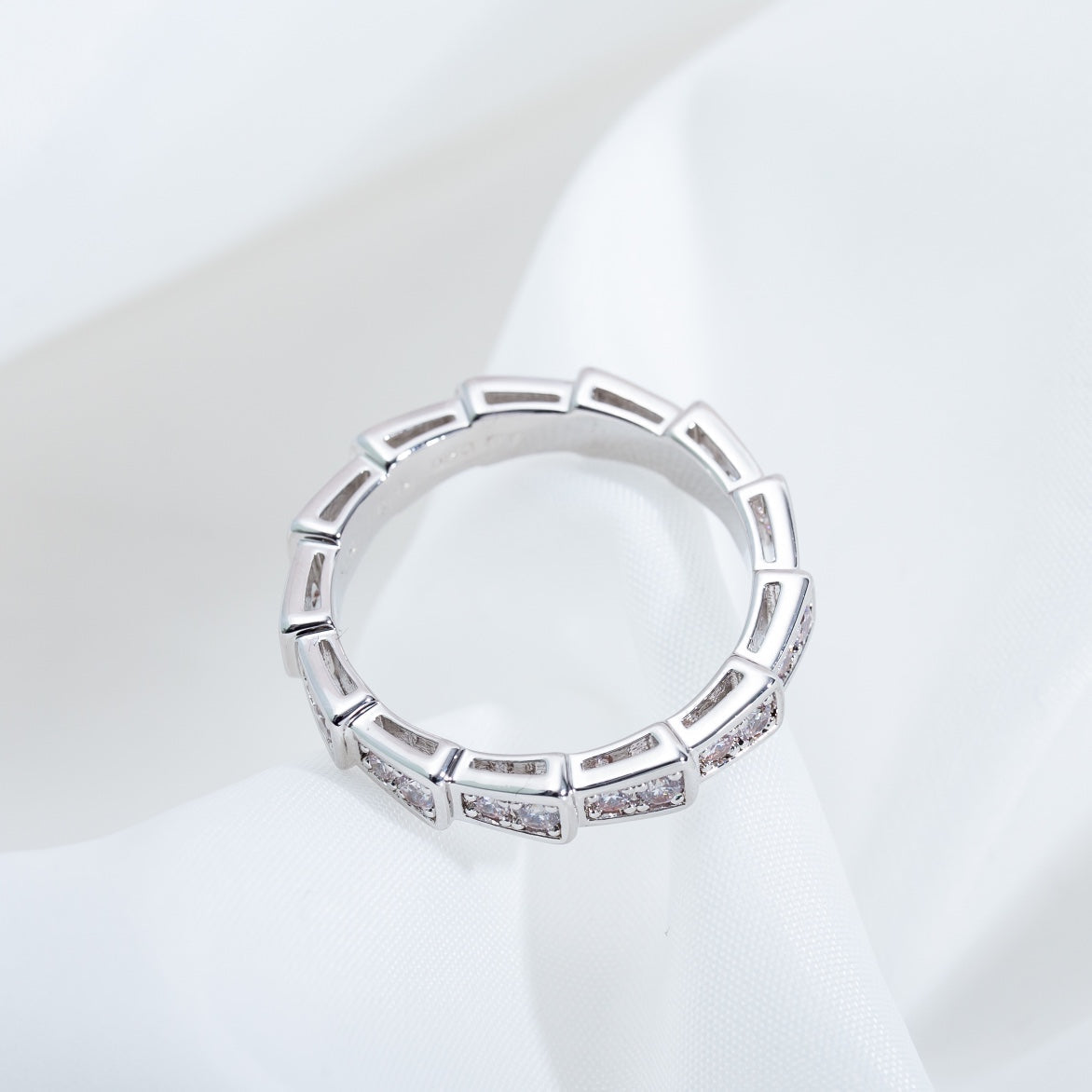 [Psychic Jewelrys]SERPENTI RING SILVER DIAMOND PAVED 3MM
