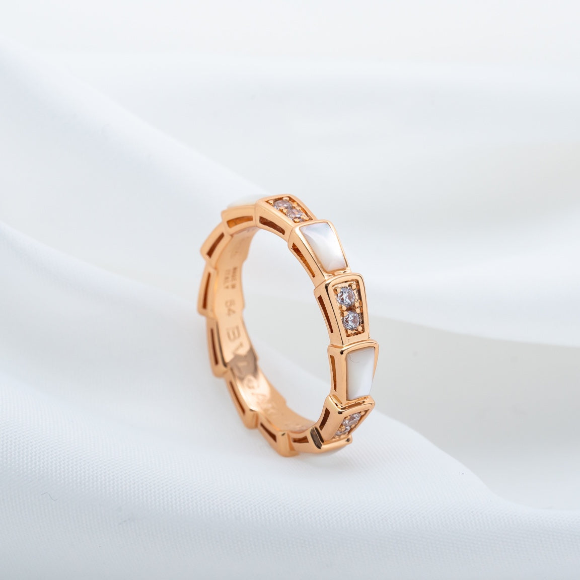 [Psychic Jewelrys]SERPENTI RING PINK GOLD DIAMOND MOP 3MM
