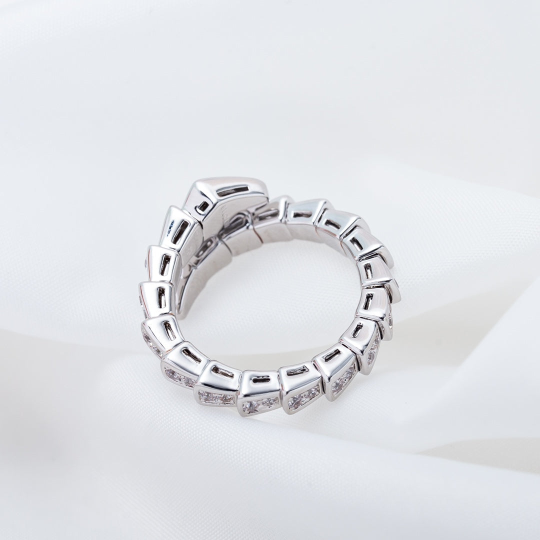 [Psychic Jewelrys]SERPENTI RING SILVER DIAMOND PAVED 4MM