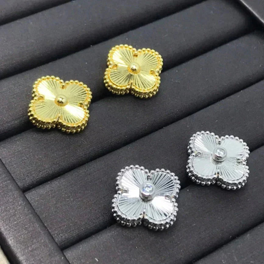 [Psychic Jewelrys]CLOVER MINI 9.5MM LASER EARRINGS
