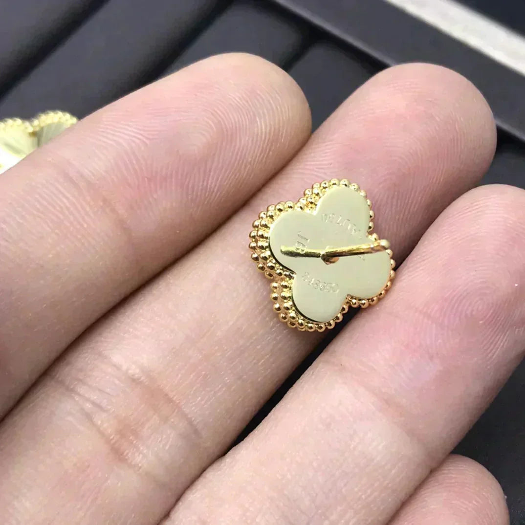 [Psychic Jewelrys]CLOVER MINI 9.5MM LASER EARRINGS