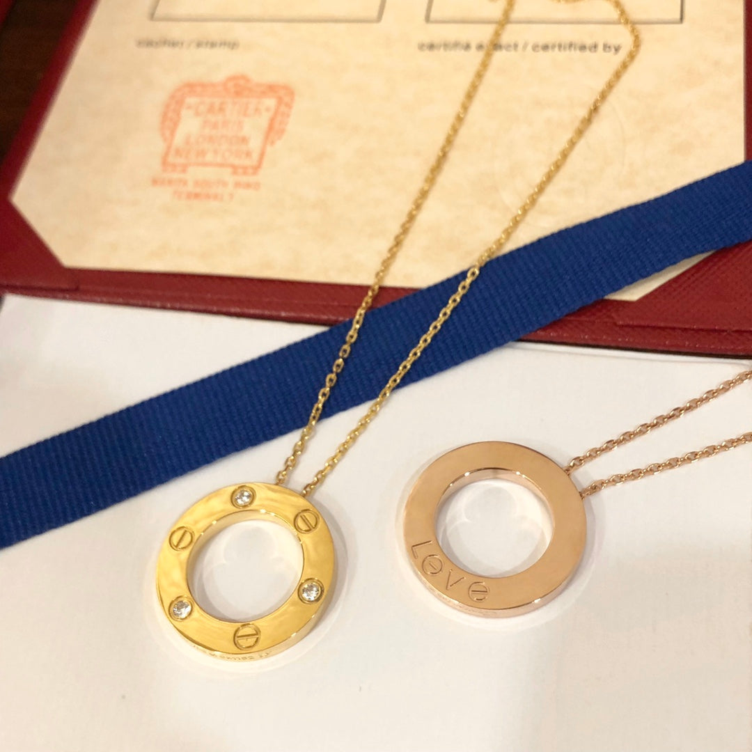 [Psychic Jewelrys]LOVE NECKLACE 16MM 3 DIAMONDS