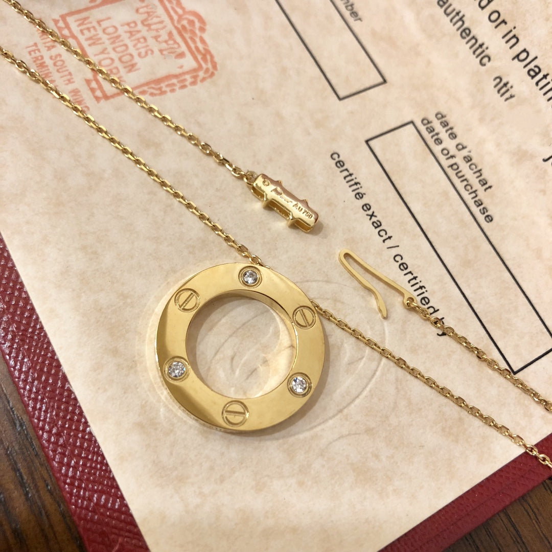[Psychic Jewelrys]LOVE NECKLACE 16MM 3 DIAMONDS