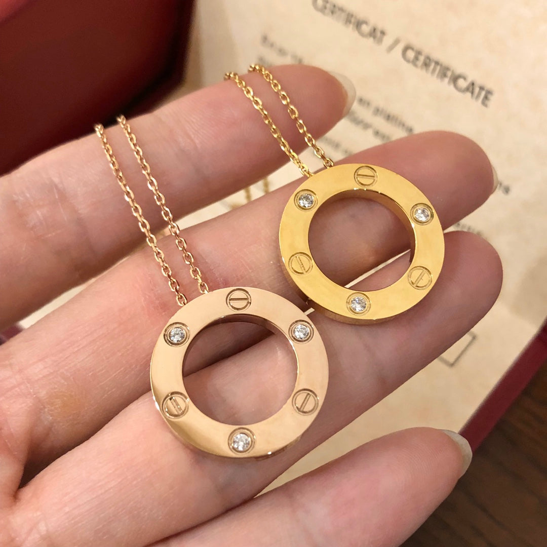 [Psychic Jewelrys]LOVE NECKLACE 16MM 3 DIAMONDS
