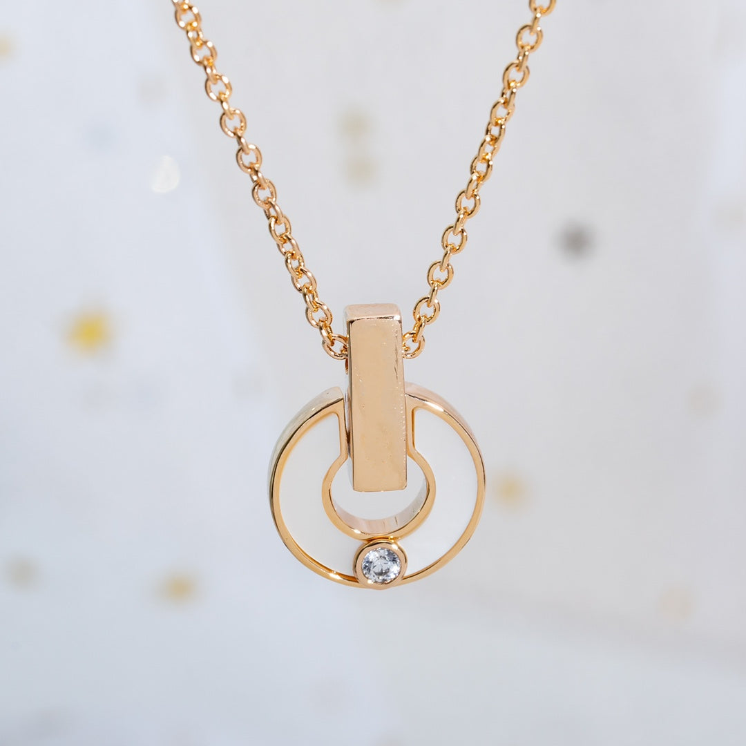 [Psychic Jewelrys]GARI NECKLACE PINK GOLD MOP