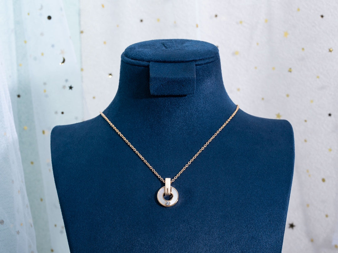 [Psychic Jewelrys]GARI NECKLACE PINK GOLD MOP