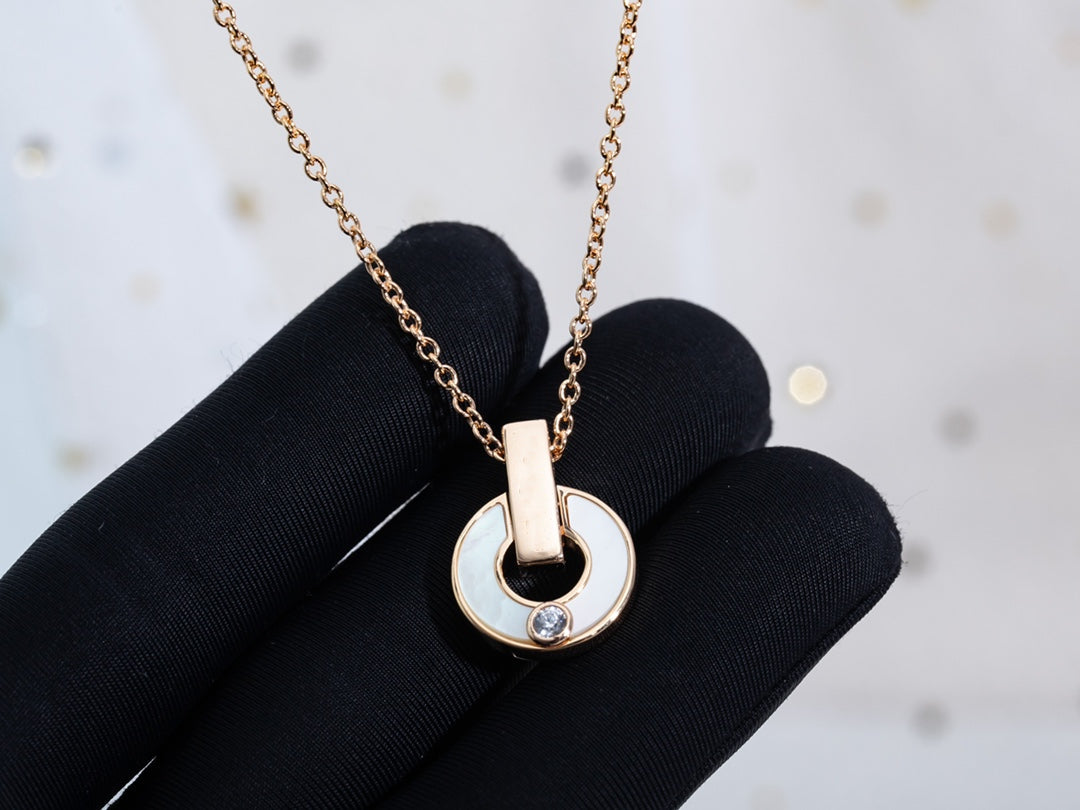 [Psychic Jewelrys]GARI NECKLACE PINK GOLD MOP