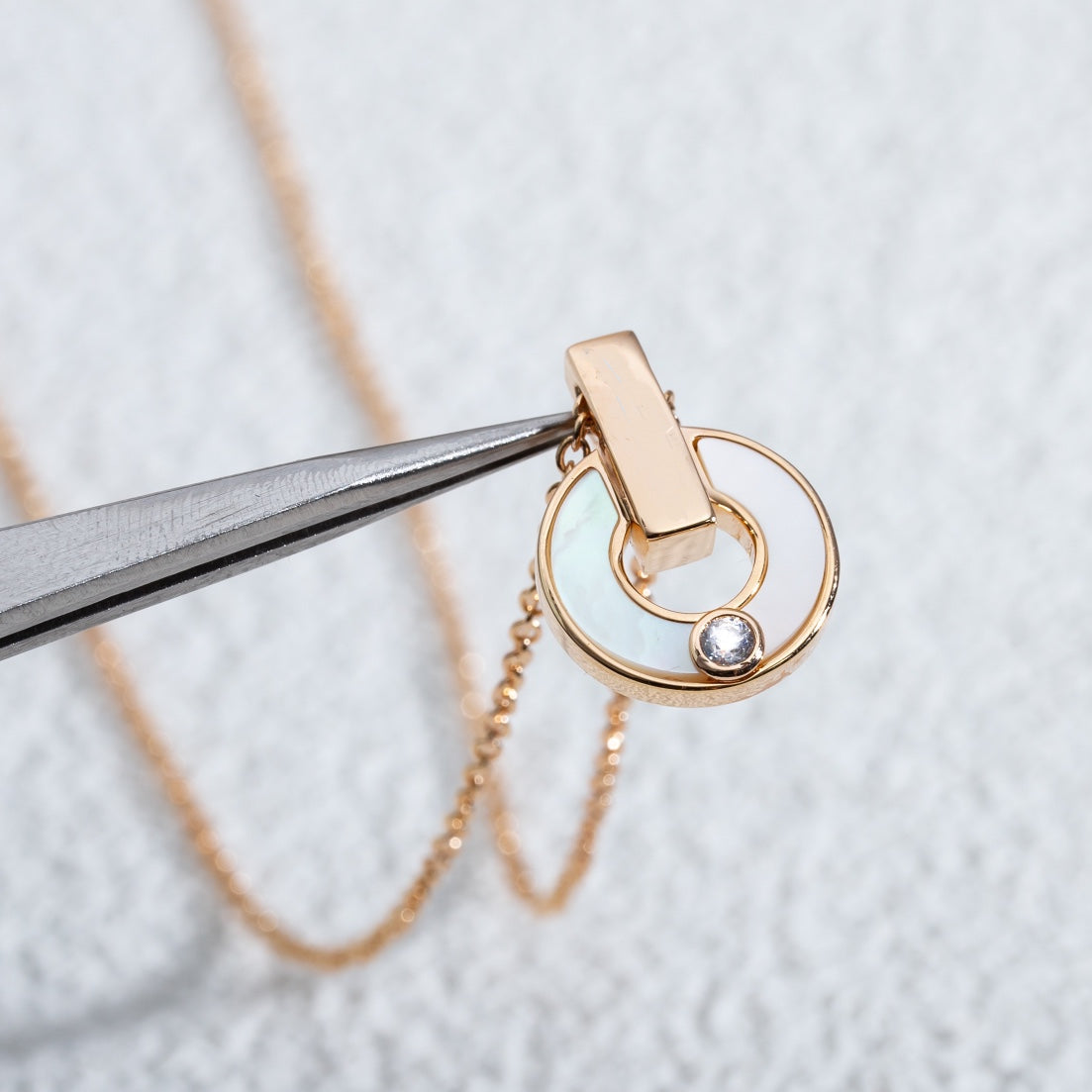 [Psychic Jewelrys]GARI NECKLACE PINK GOLD MOP