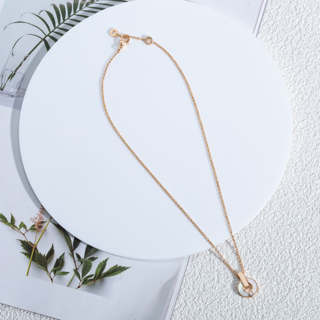 [Psychic Jewelrys]GARI NECKLACE PINK GOLD MOP