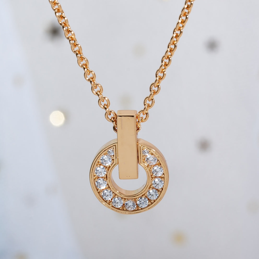 [Psychic Jewelrys]GARI NECKLACE PINK GOLD DIAMOND