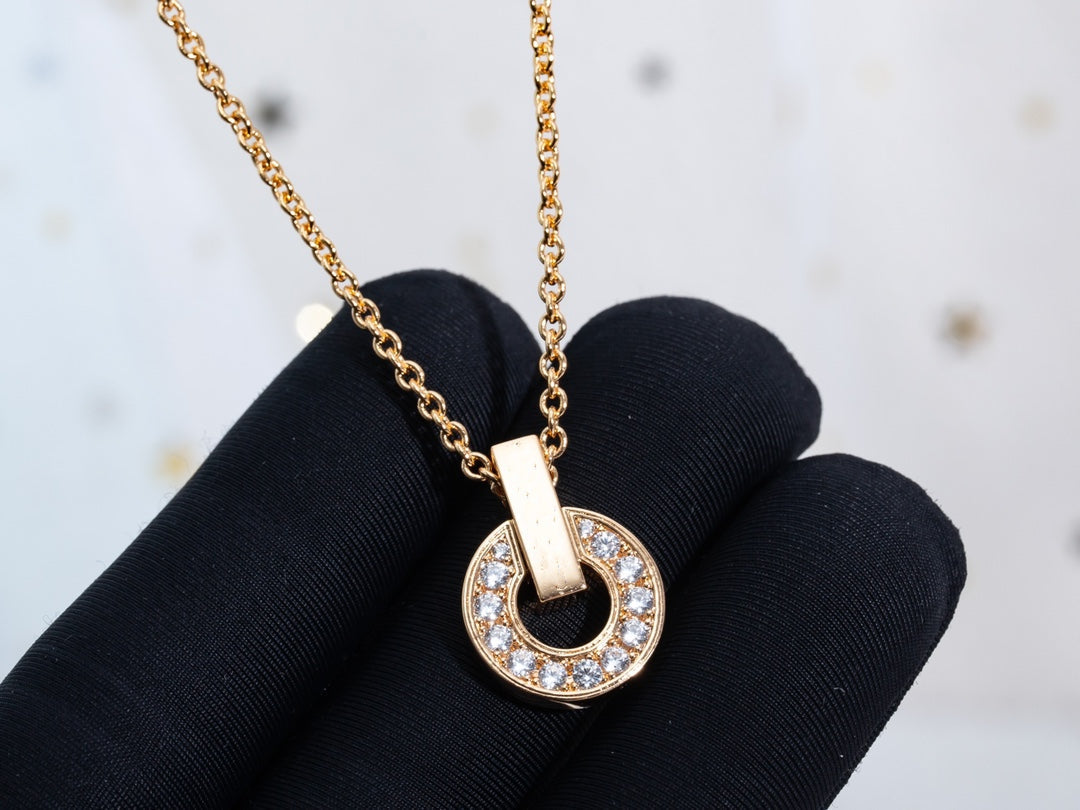 [Psychic Jewelrys]GARI NECKLACE PINK GOLD DIAMOND