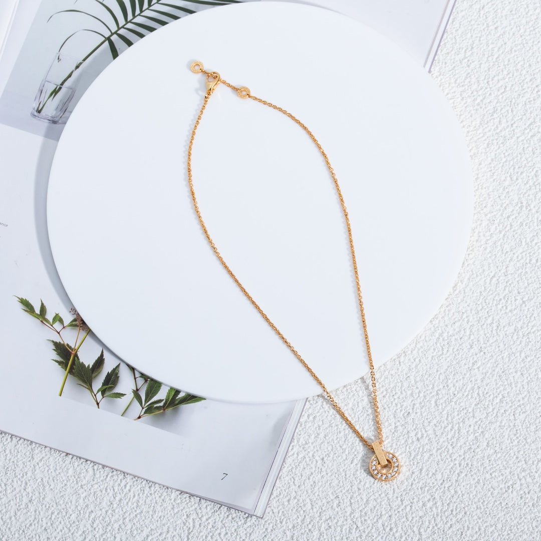 [Psychic Jewelrys]GARI NECKLACE PINK GOLD DIAMOND