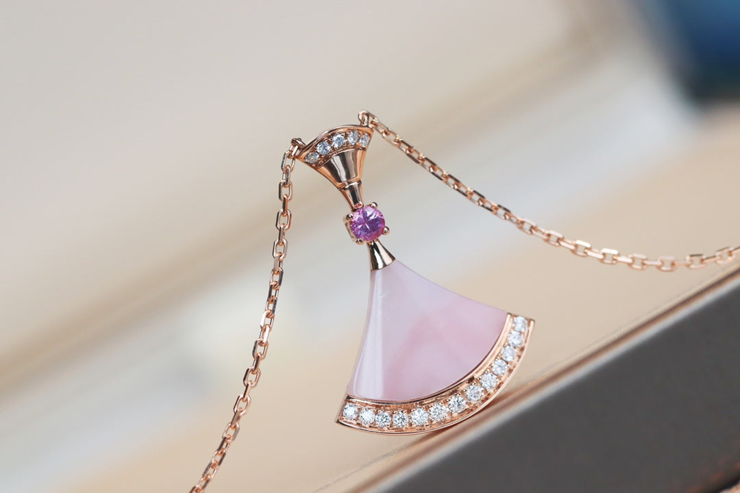 [Psychic Jewelrys]DREAM NECKLACE PINK MOP DIAMOND