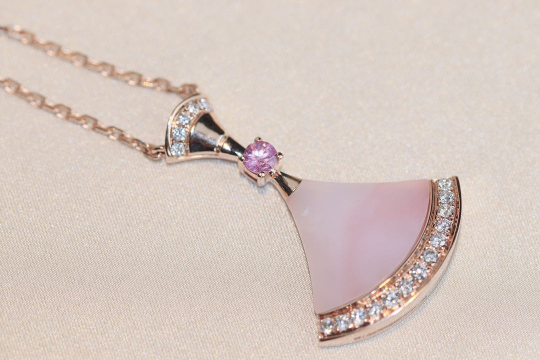 [Psychic Jewelrys]DREAM NECKLACE PINK MOP DIAMOND
