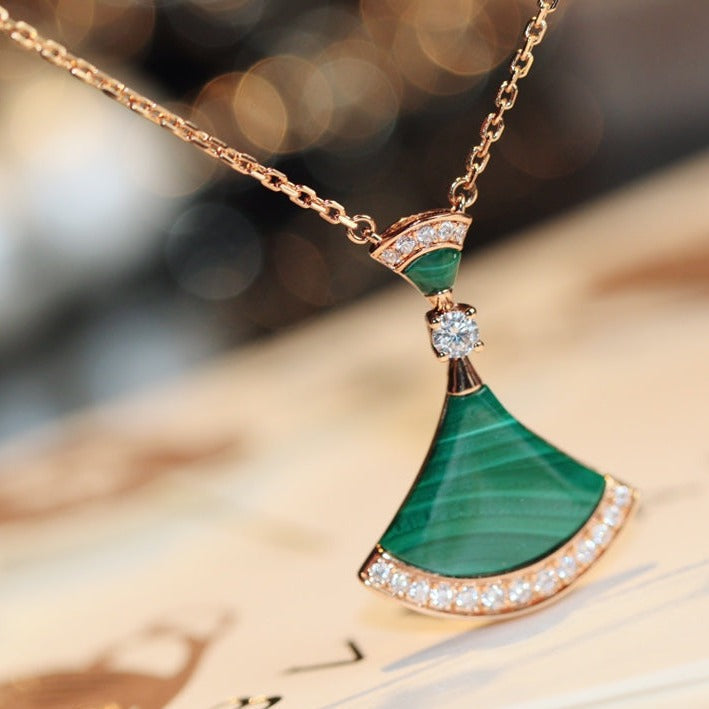 [Psychic Jewelrys]DREAM NECKLACE MALACHITE DIAMOND