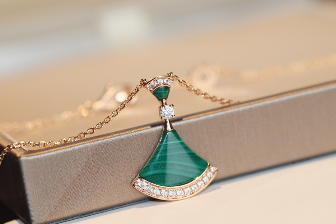 [Psychic Jewelrys]DREAM NECKLACE MALACHITE DIAMOND