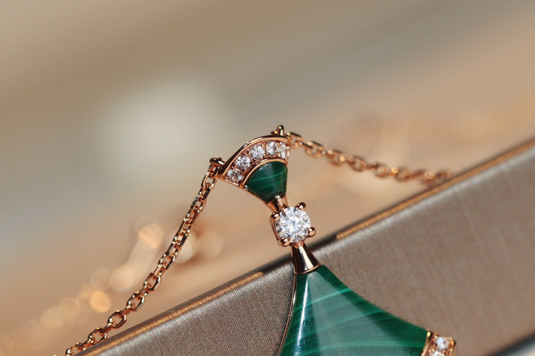 [Psychic Jewelrys]DREAM NECKLACE MALACHITE DIAMOND