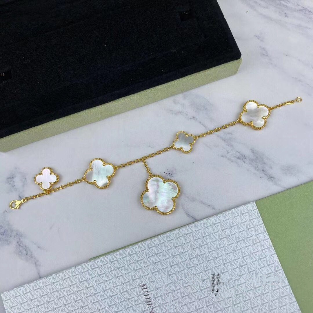 [Psychic Jewelrys]MAGIC CLOVER MOP GOLD BRACELET 5 MOTIFS