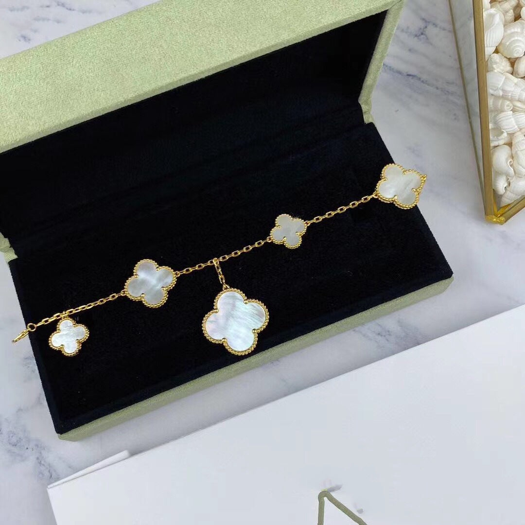 [Psychic Jewelrys]MAGIC CLOVER MOP GOLD BRACELET 5 MOTIFS