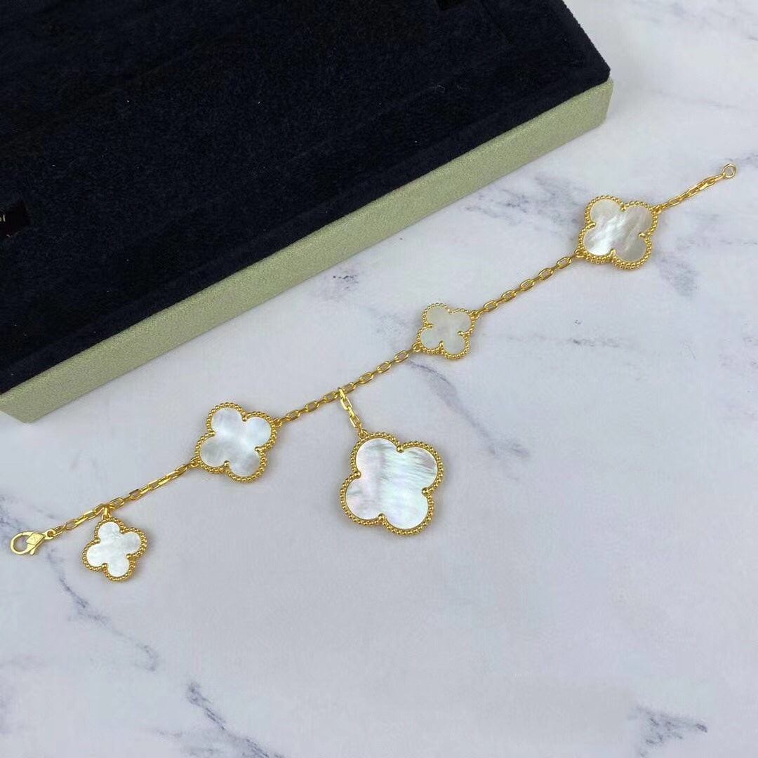 [Psychic Jewelrys]MAGIC CLOVER MOP GOLD BRACELET 5 MOTIFS
