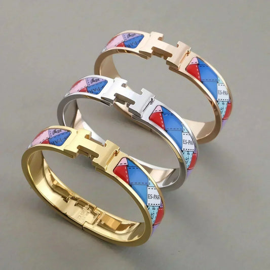 [Psychic Jewelrys]H BRACELET DOTTED BORDER 12MM