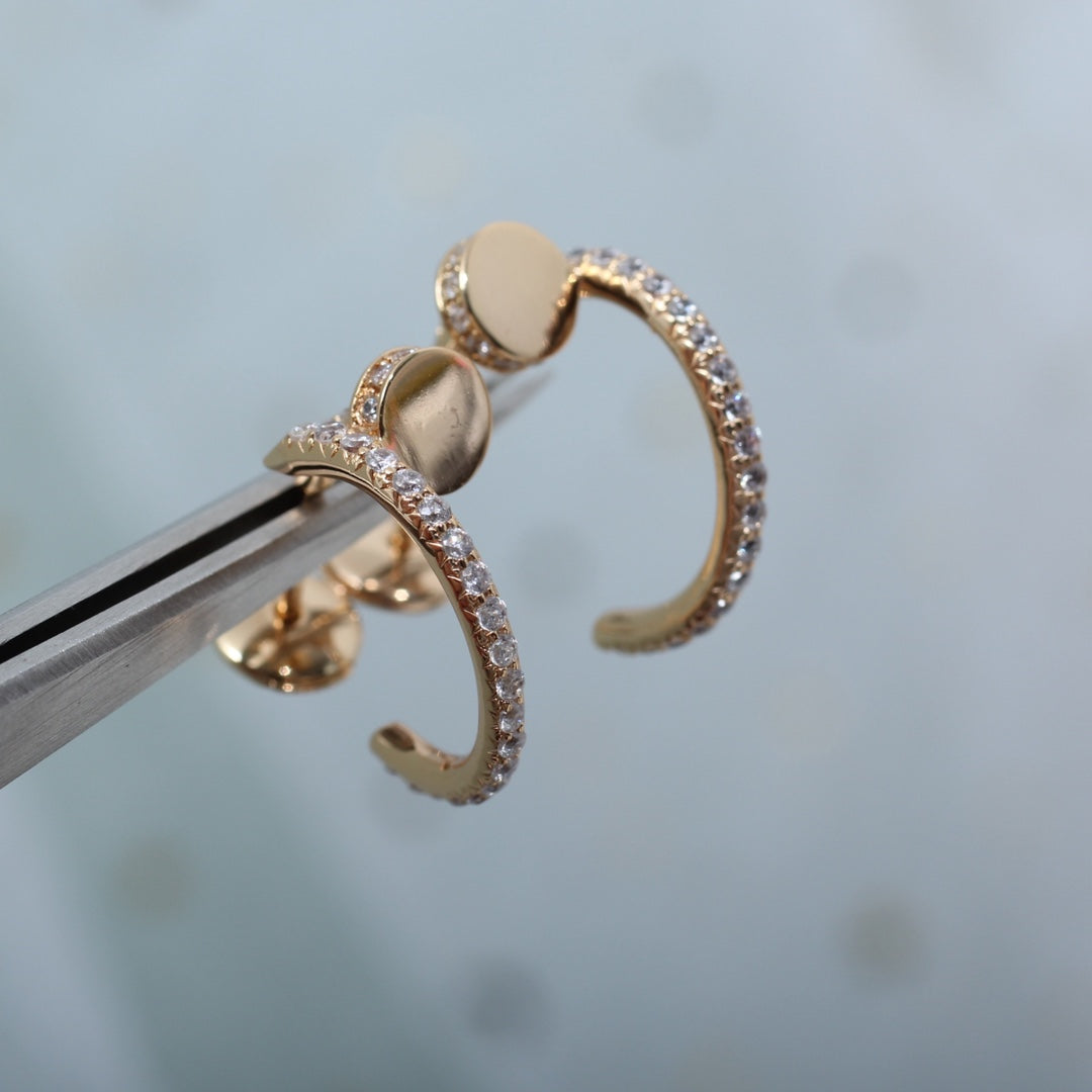 [Psychic Jewelrys]JUSTE EARRINGS 12.75MM PINK GOLD DIAMOND
