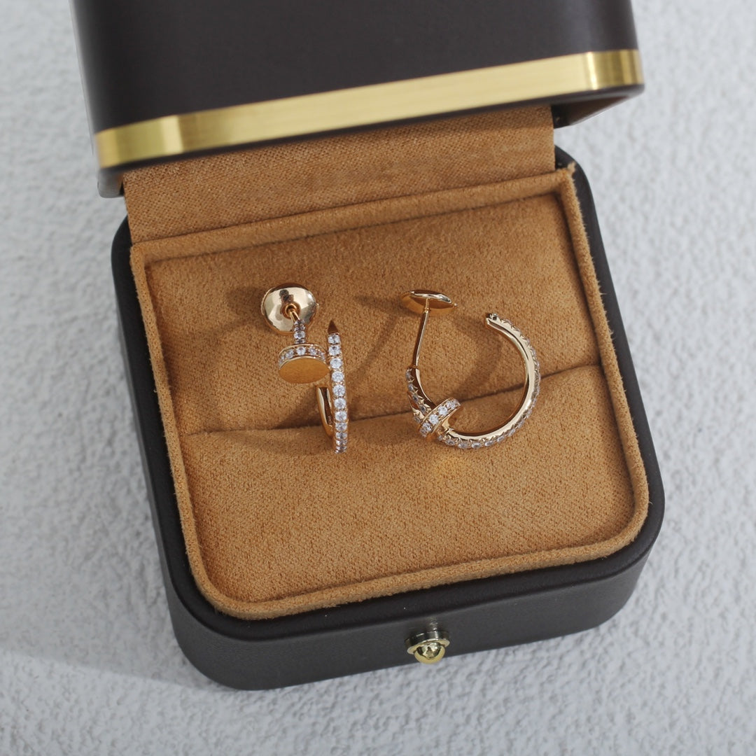 [Psychic Jewelrys]JUSTE EARRINGS 12.75MM PINK GOLD DIAMOND