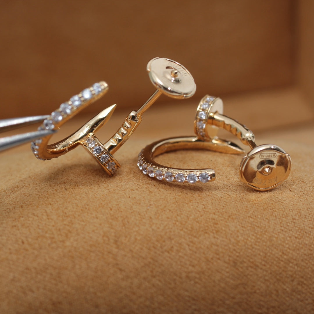 [Psychic Jewelrys]JUSTE EARRINGS 12.75MM PINK GOLD DIAMOND