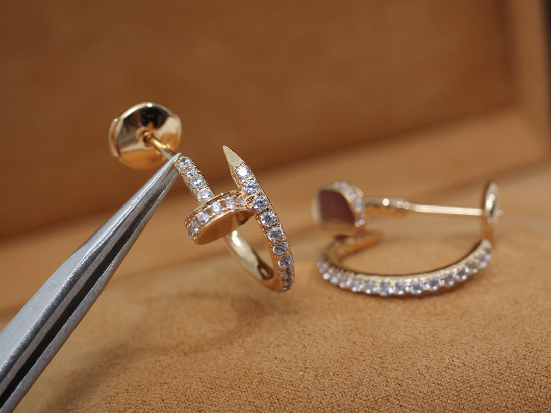 [Psychic Jewelrys]JUSTE EARRINGS 12.75MM PINK GOLD DIAMOND