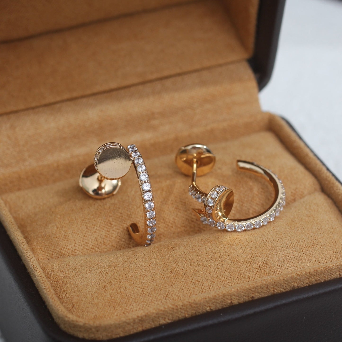 [Psychic Jewelrys]JUSTE EARRINGS 12.75MM PINK GOLD DIAMOND