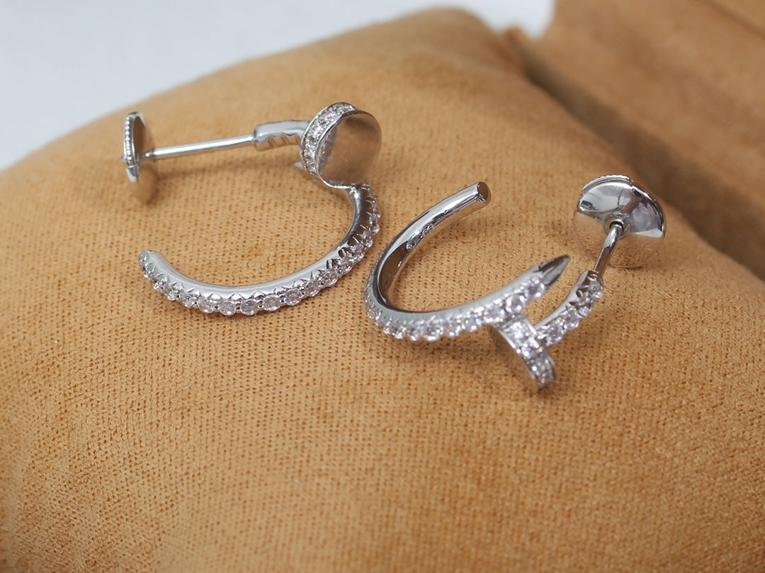 [Psychic Jewelrys]JUSTE EARRINGS 12.75MM SILVER DIAMOND