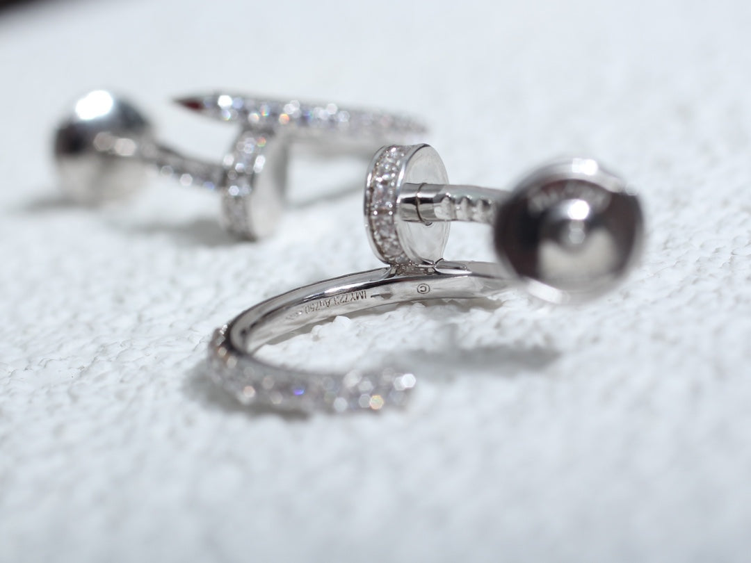 [Psychic Jewelrys]JUSTE EARRINGS 12.75MM SILVER DIAMOND