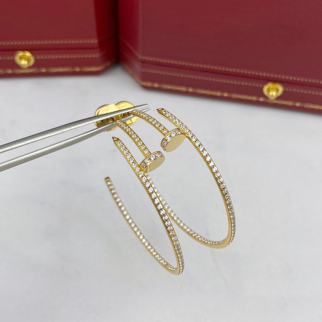 [Psychic Jewelrys]JUSTE EARRINGS FULL DIAMONDS 1.8MM