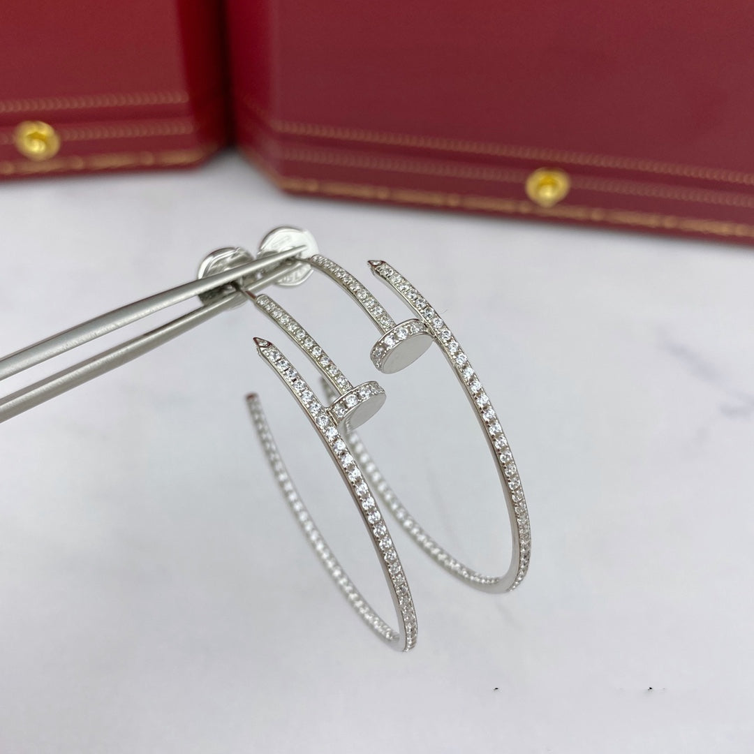 [Psychic Jewelrys]JUSTE EARRINGS FULL DIAMONDS 1.8MM