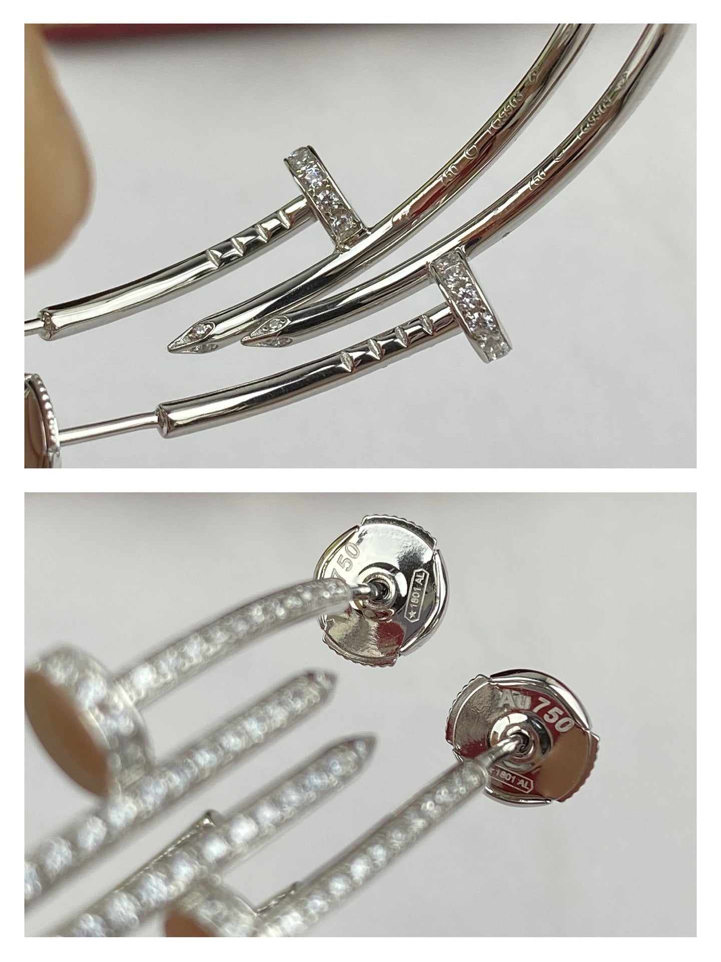 [Psychic Jewelrys]JUSTE EARRINGS FULL DIAMONDS 1.8MM