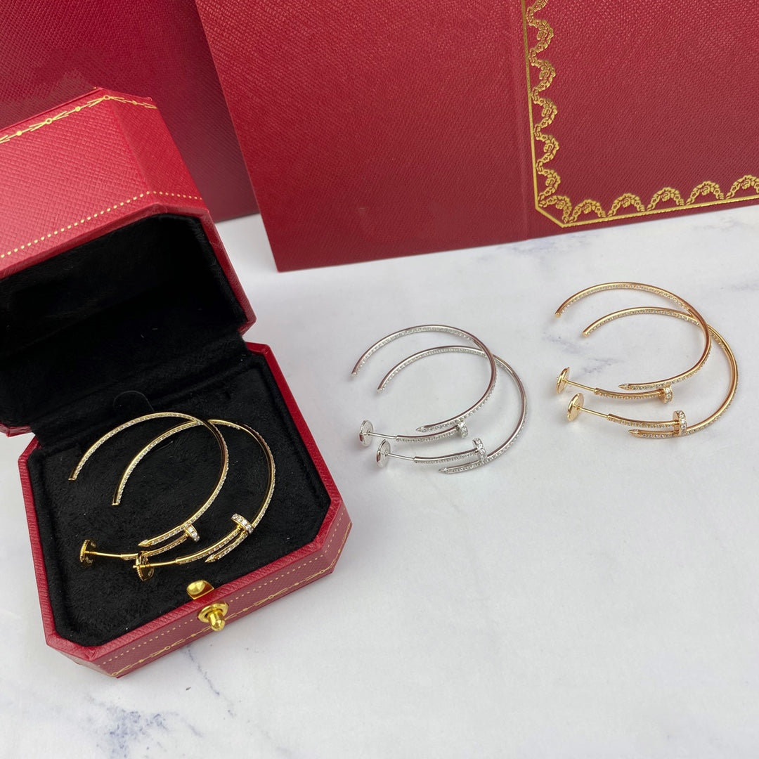[Psychic Jewelrys]JUSTE EARRINGS FULL DIAMONDS 1.8MM