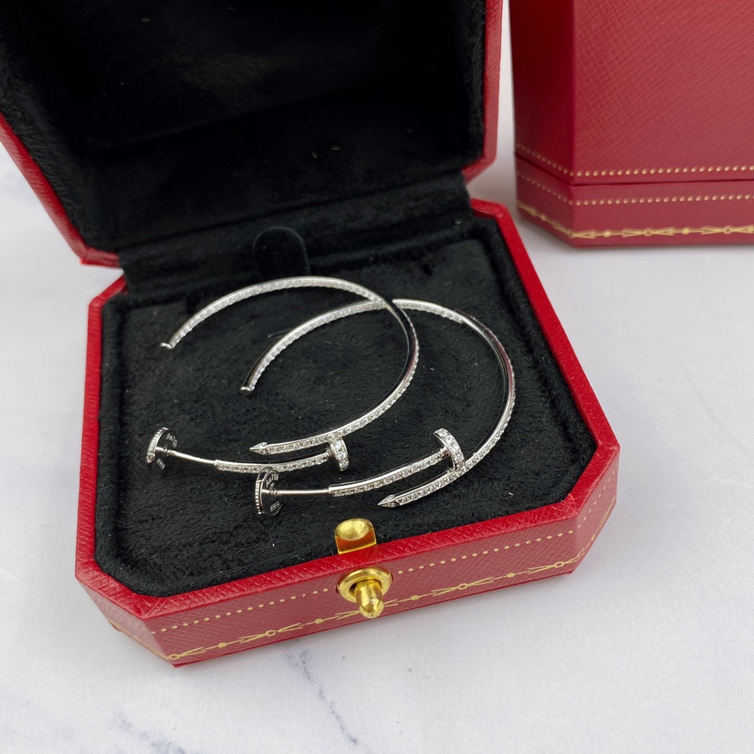 [Psychic Jewelrys]JUSTE EARRINGS FULL DIAMONDS 1.8MM