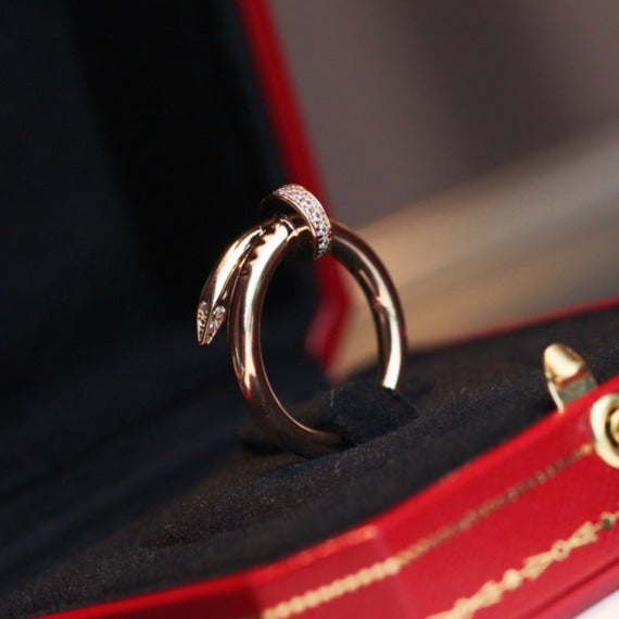 [Psychic Jewelrys]JUSTE RING 2.65MM PINK GOLD DIAMOND