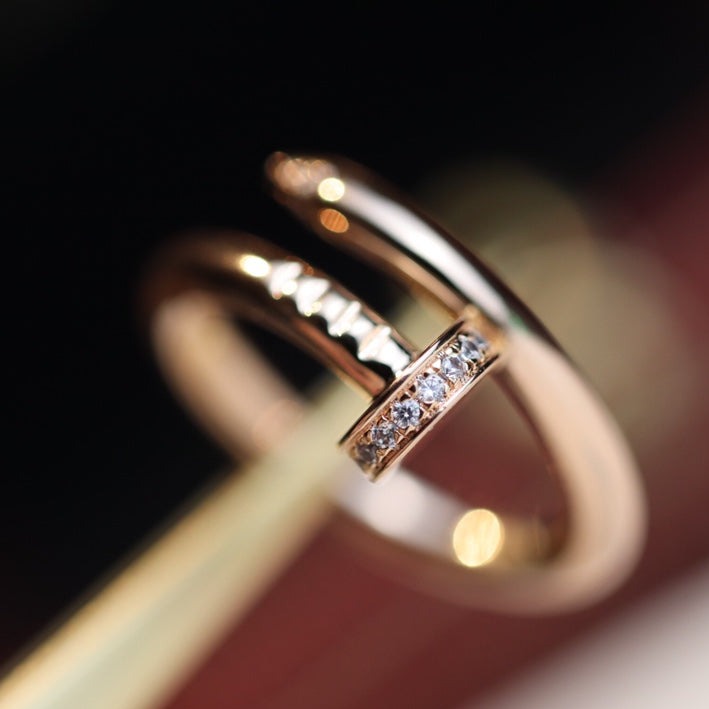 [Psychic Jewelrys]JUSTE RING 2.65MM PINK GOLD DIAMOND