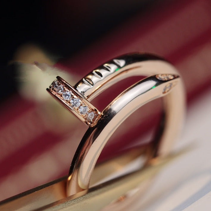 [Psychic Jewelrys]JUSTE RING 2.65MM PINK GOLD DIAMOND