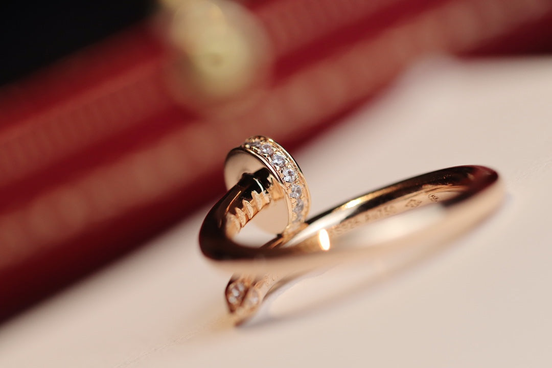[Psychic Jewelrys]JUSTE RING 2.65MM PINK GOLD DIAMOND