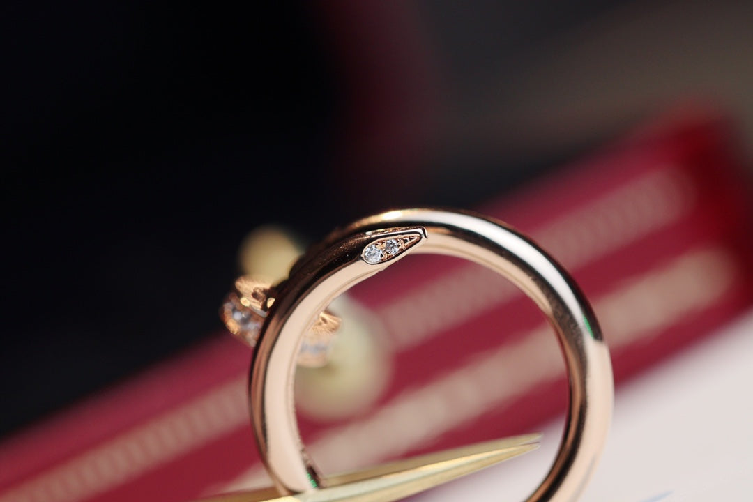 [Psychic Jewelrys]JUSTE RING 2.65MM PINK GOLD DIAMOND