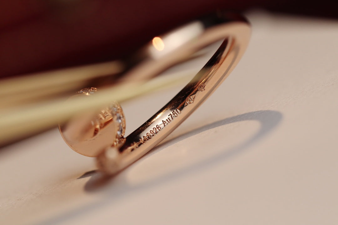 [Psychic Jewelrys]JUSTE RING 2.65MM PINK GOLD DIAMOND