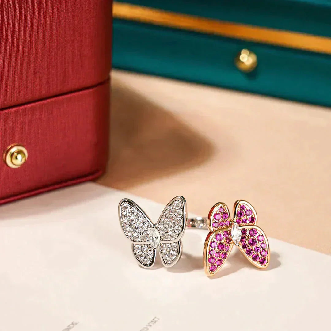 [Psychic Jewelrys]TWIN BUTTERFLY DIAMOND RING