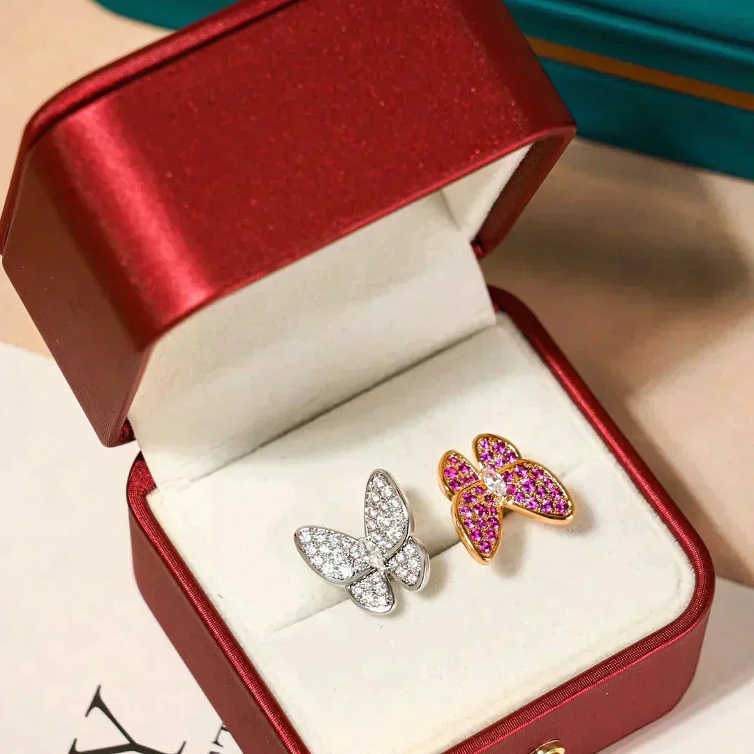 [Psychic Jewelrys]TWIN BUTTERFLY DIAMOND RING