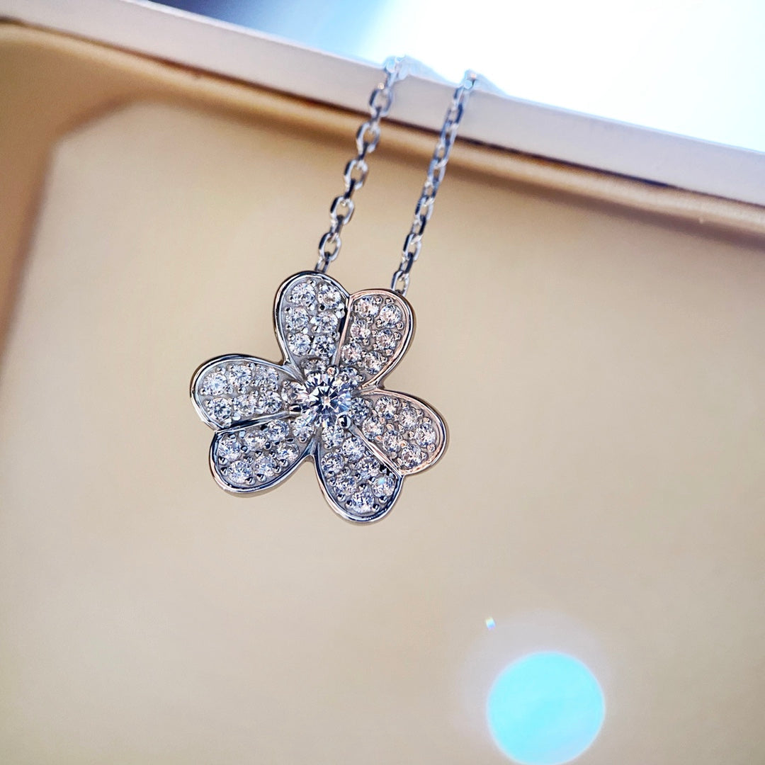 [Psychic Jewelrys]CLOVER DIAMOND NECKLACE SILVER