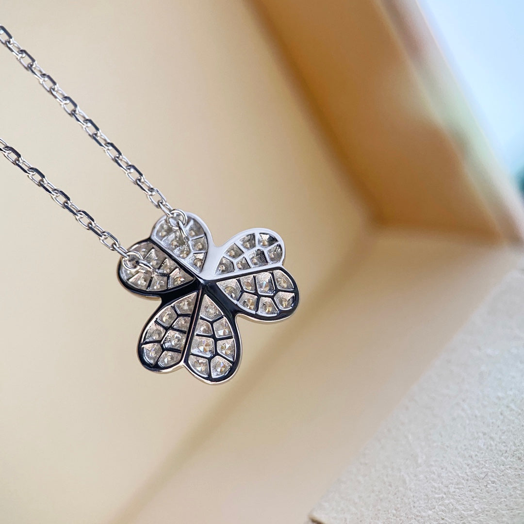 [Psychic Jewelrys]CLOVER DIAMOND NECKLACE SILVER