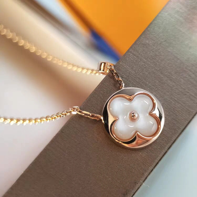 [Psychic Jewelrys]SUN MOP GOLD 1 DIAMOND NECKLACE