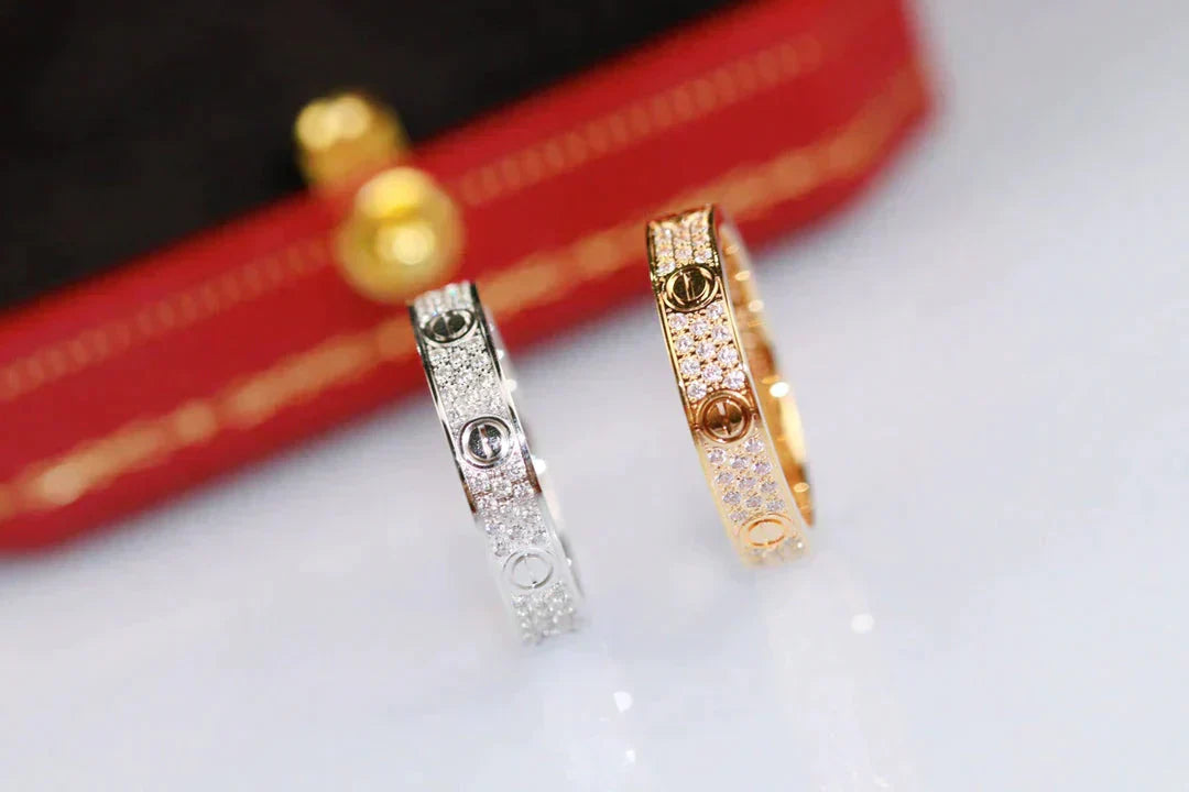 [Psychic Jewelrys]LOVE RING 3.6MM DIAMOND PAVED