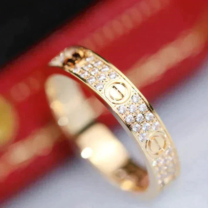 [Psychic Jewelrys]LOVE RING 3.6MM DIAMOND PAVED